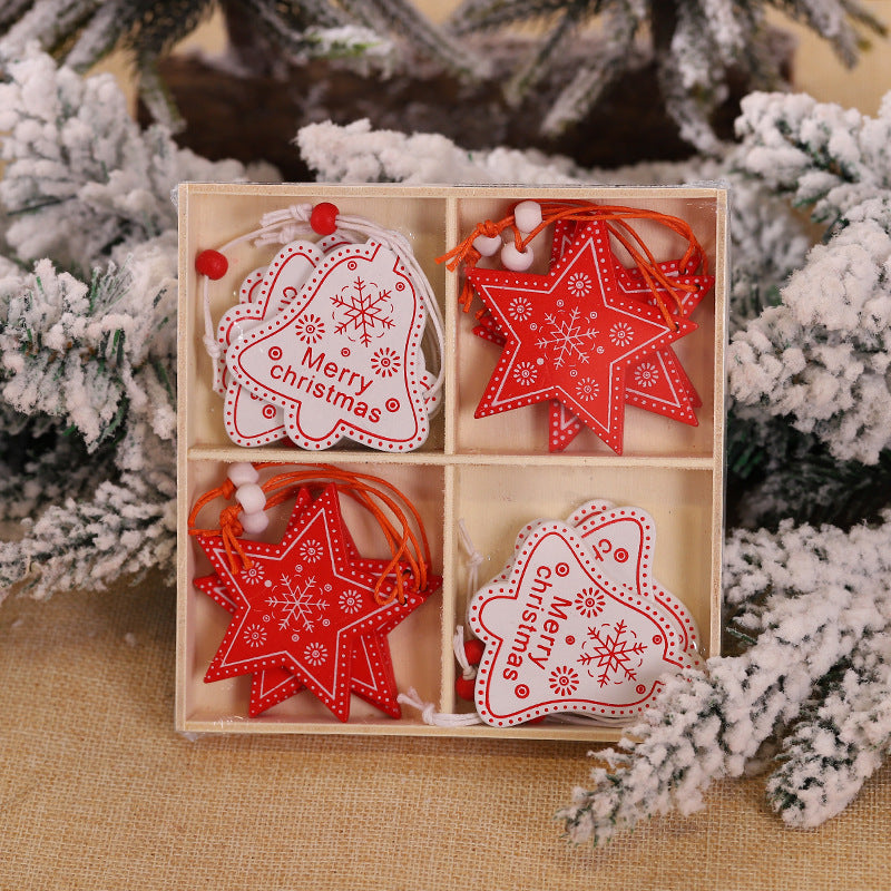 Wooden Christmas Charm Set