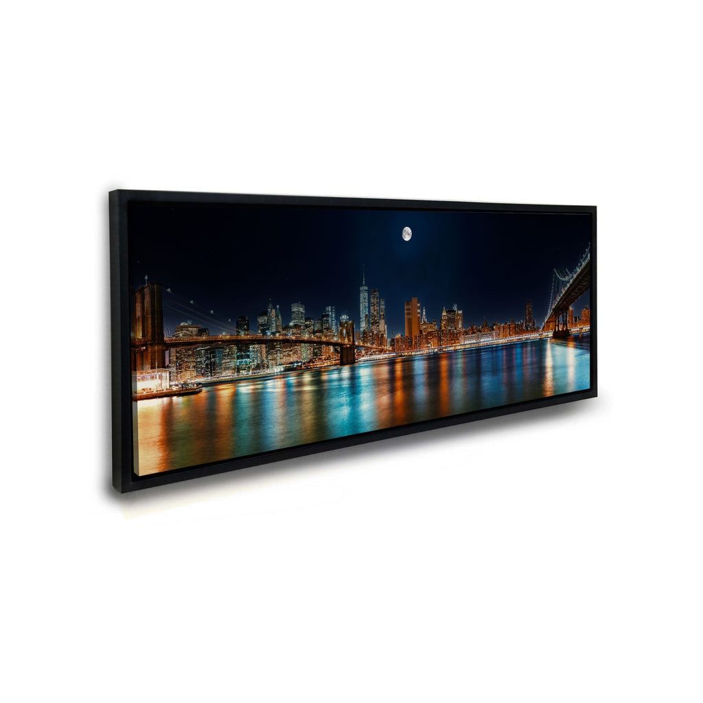 Large Canvas Wall art-NYC Moon Skyline-Canvas Printed