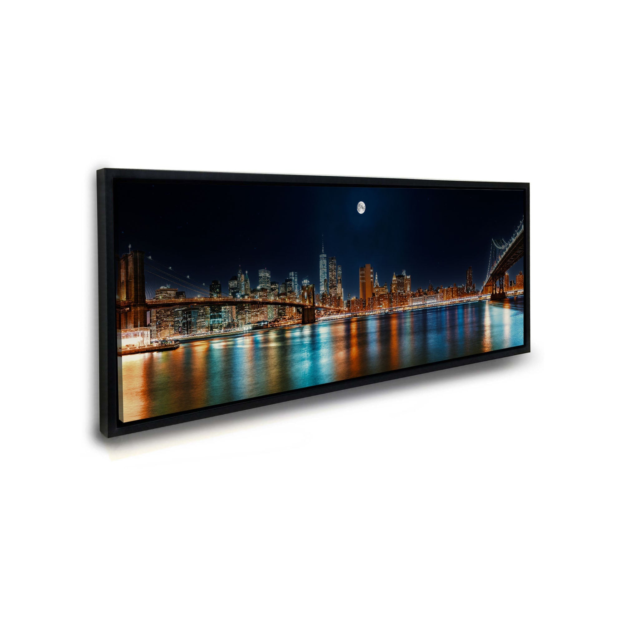 Large Canvas Wall art-NYC Moon Skyline-Canvas Printed
