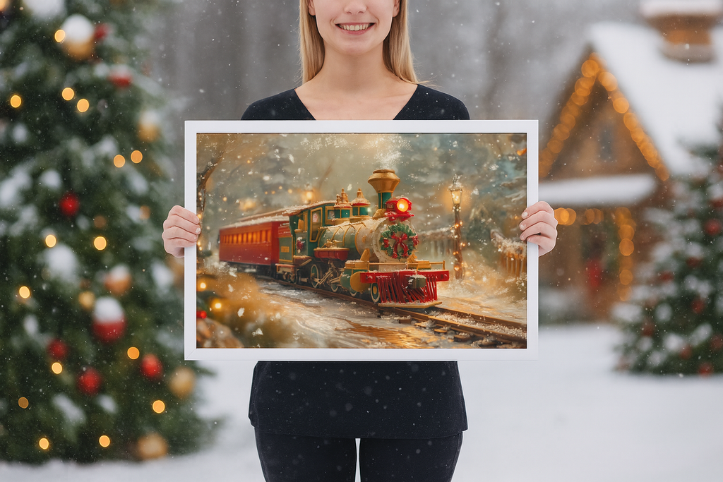 Framed photo paper poster