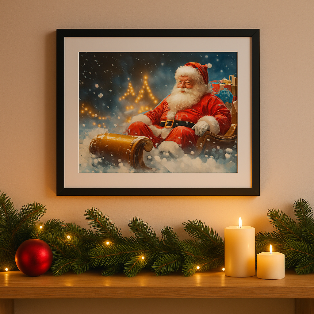 Framed matte paper poster