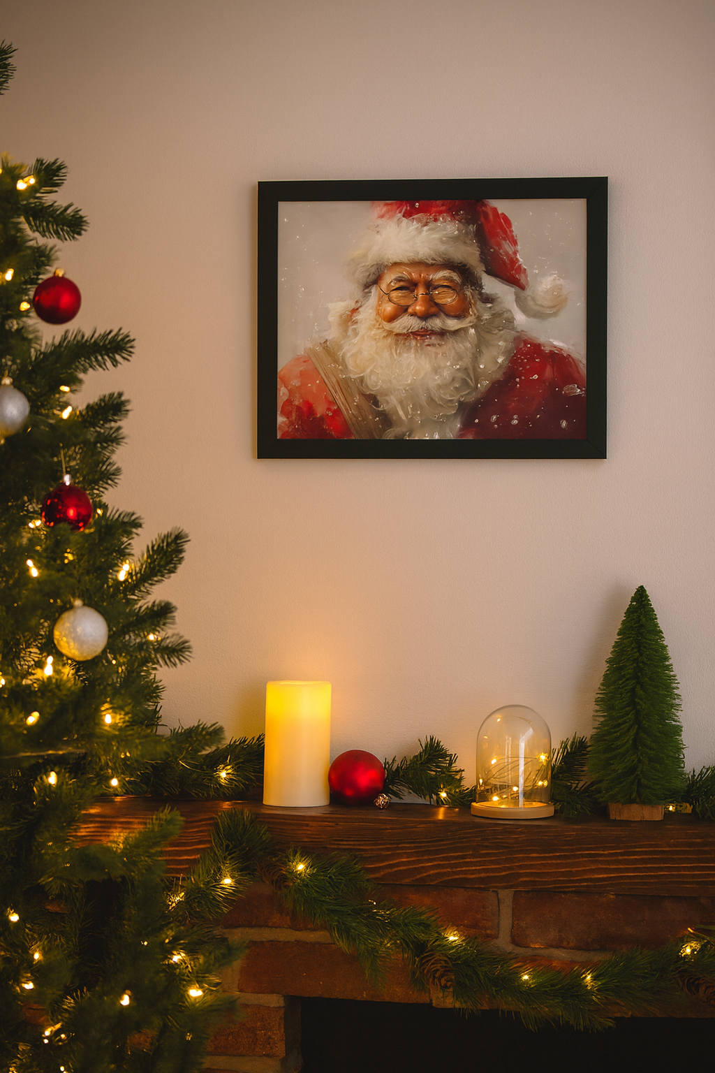 Framed matte paper poster