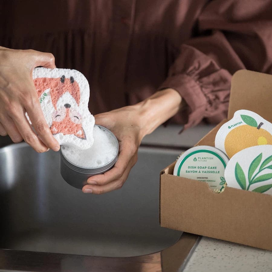 Solid Dish Soap Cake Sponge Bundle (Holiday Exclusive)