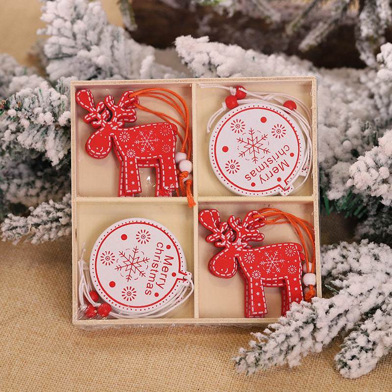 Wooden Christmas Charm Set