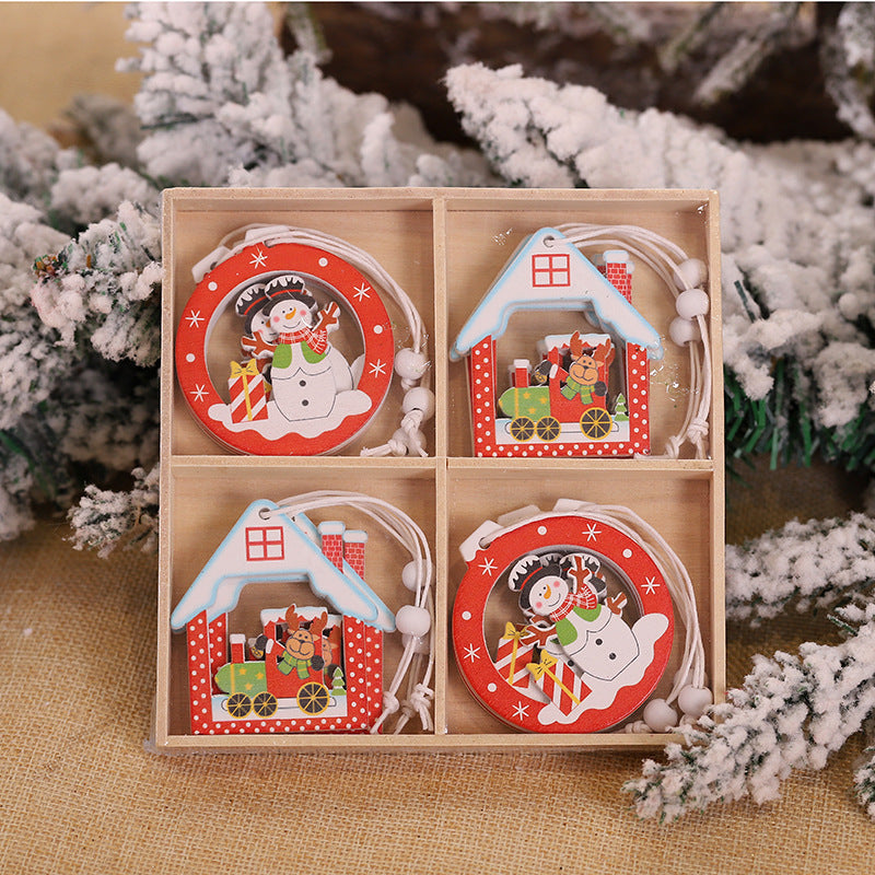 Wooden Christmas Charm Set
