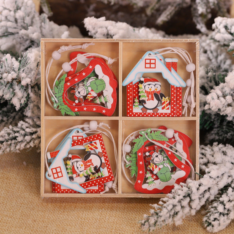 Wooden Christmas Charm Set